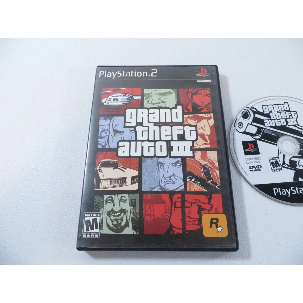 Grand Theft‎ Auto III 3 Sony Playstation 2 PS2 2003 NO MANUAL TESTED WORKING